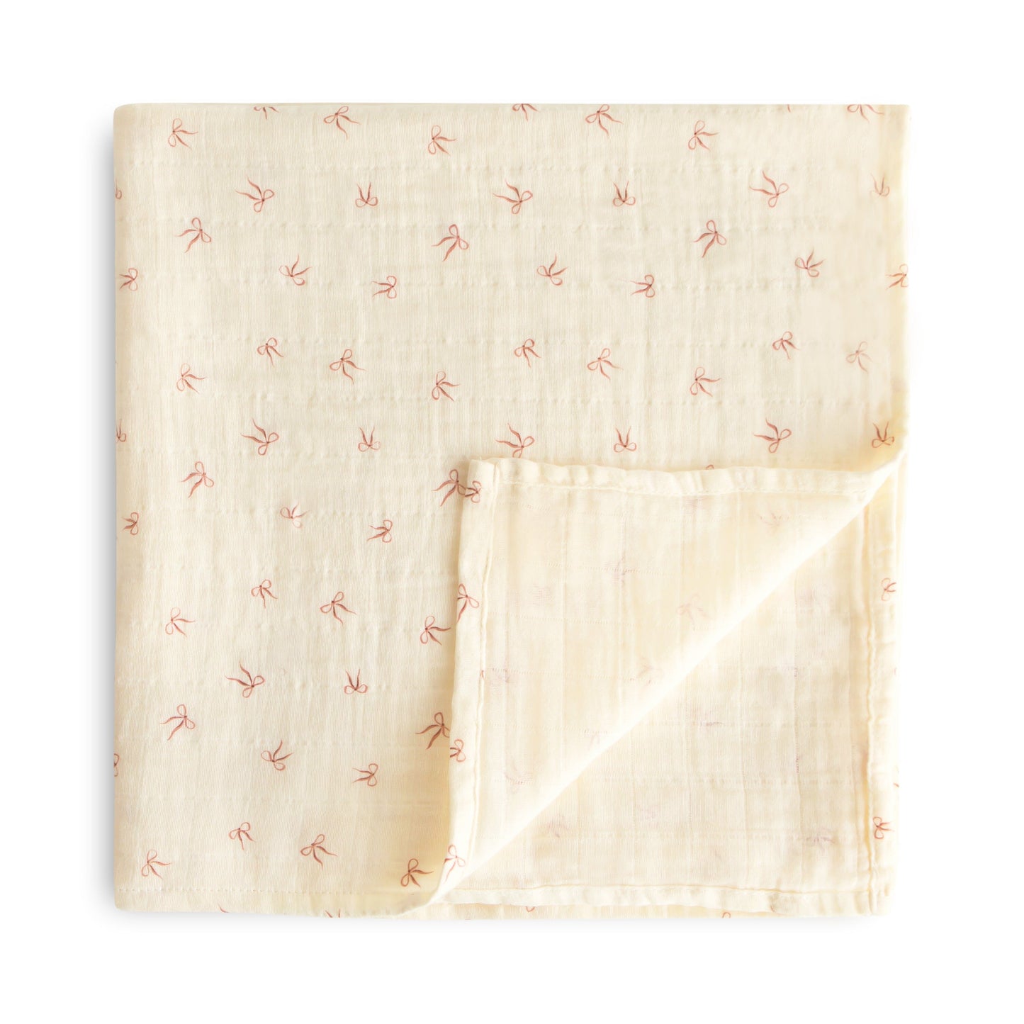 Organic Cotton Muslin Swaddle Blanket Swaddle Mushie Bows 