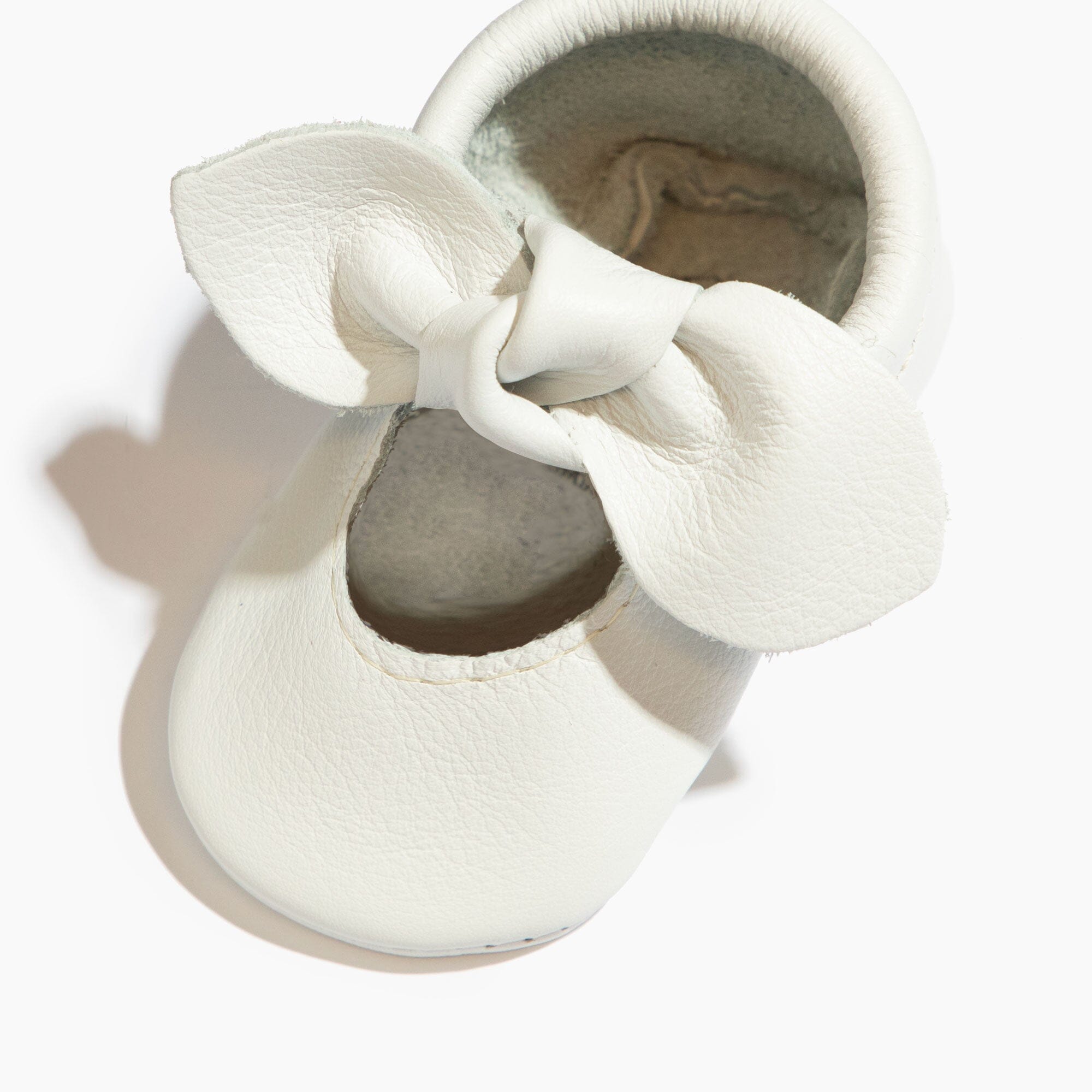 Bright White II Knotted Bow Mocc Knotted Bow Mocc Soft Sole 