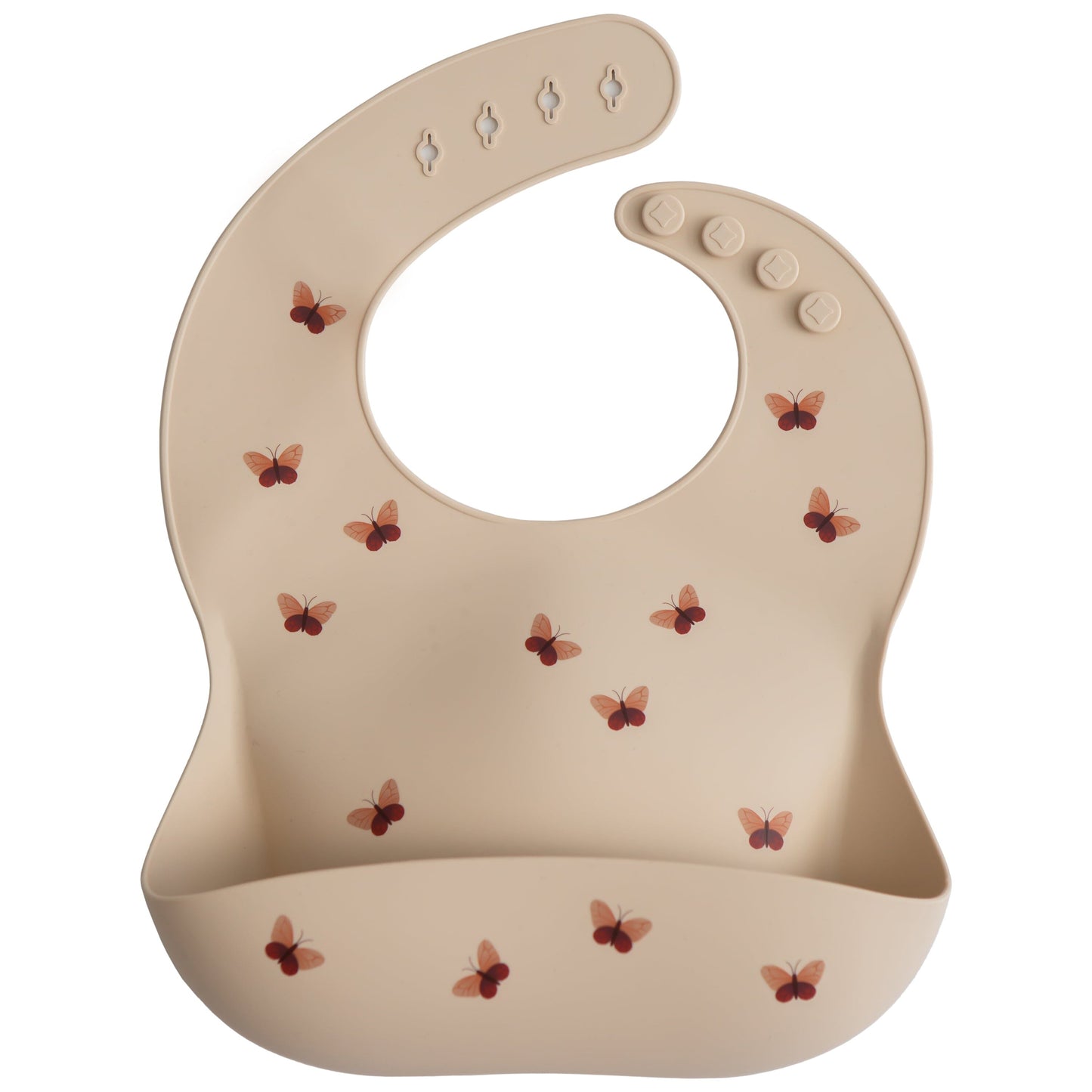 Silicone Baby Bib Silicone Bib Mushie Butterflies 