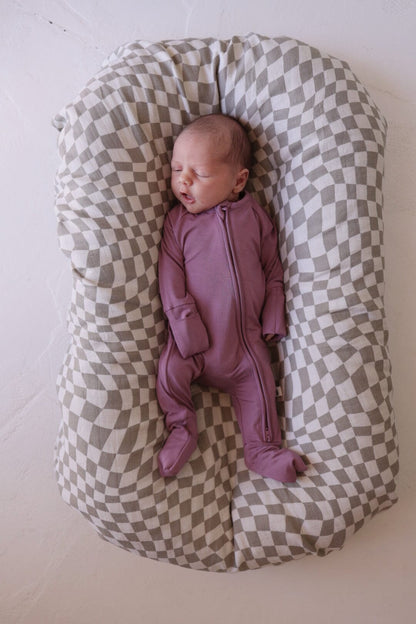 Bamboo Zip Pajamas | Amethyst pajamas forever french baby Newborn 