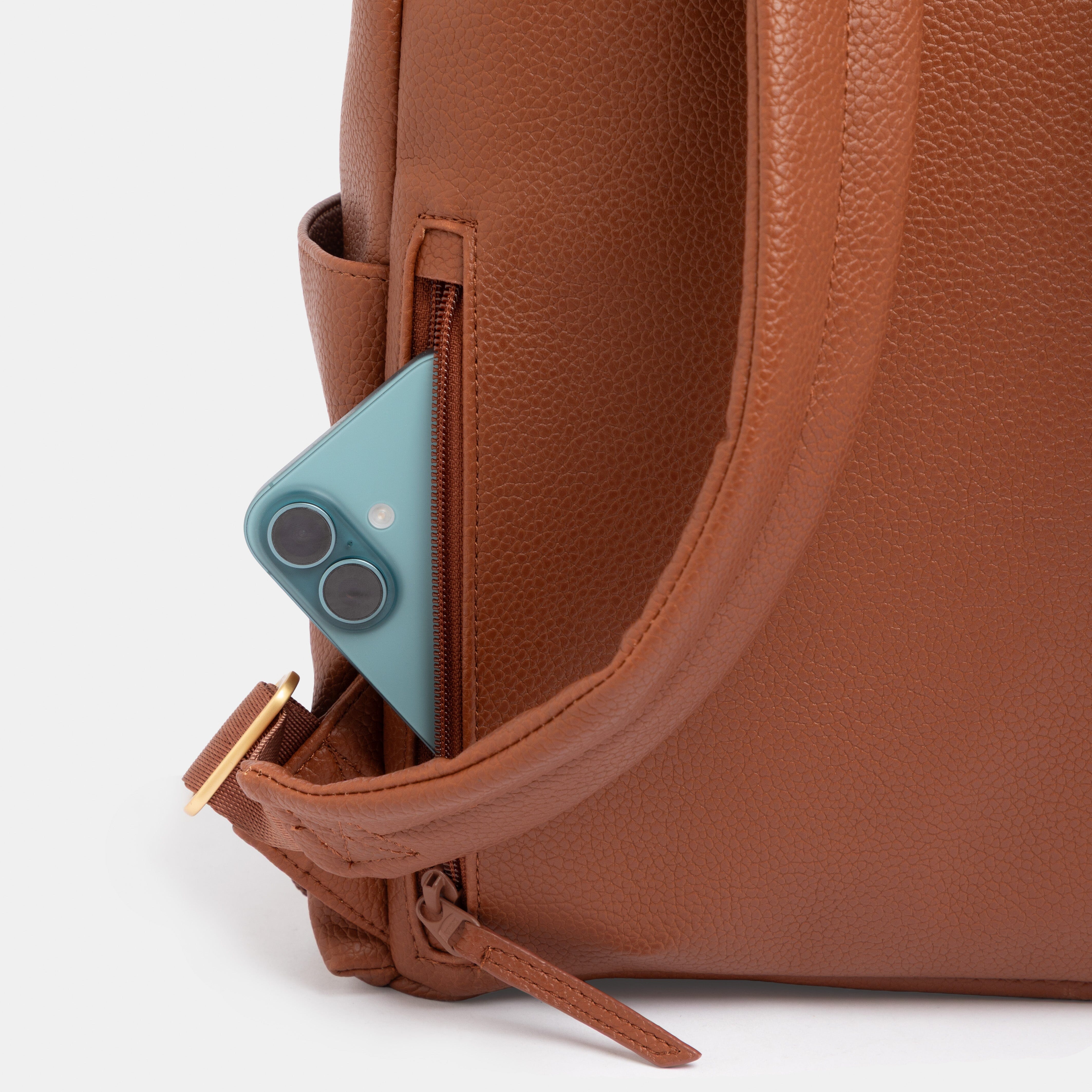 Cognac Classic City Diaper Bag II Classic City Backpack Diaper Bag 