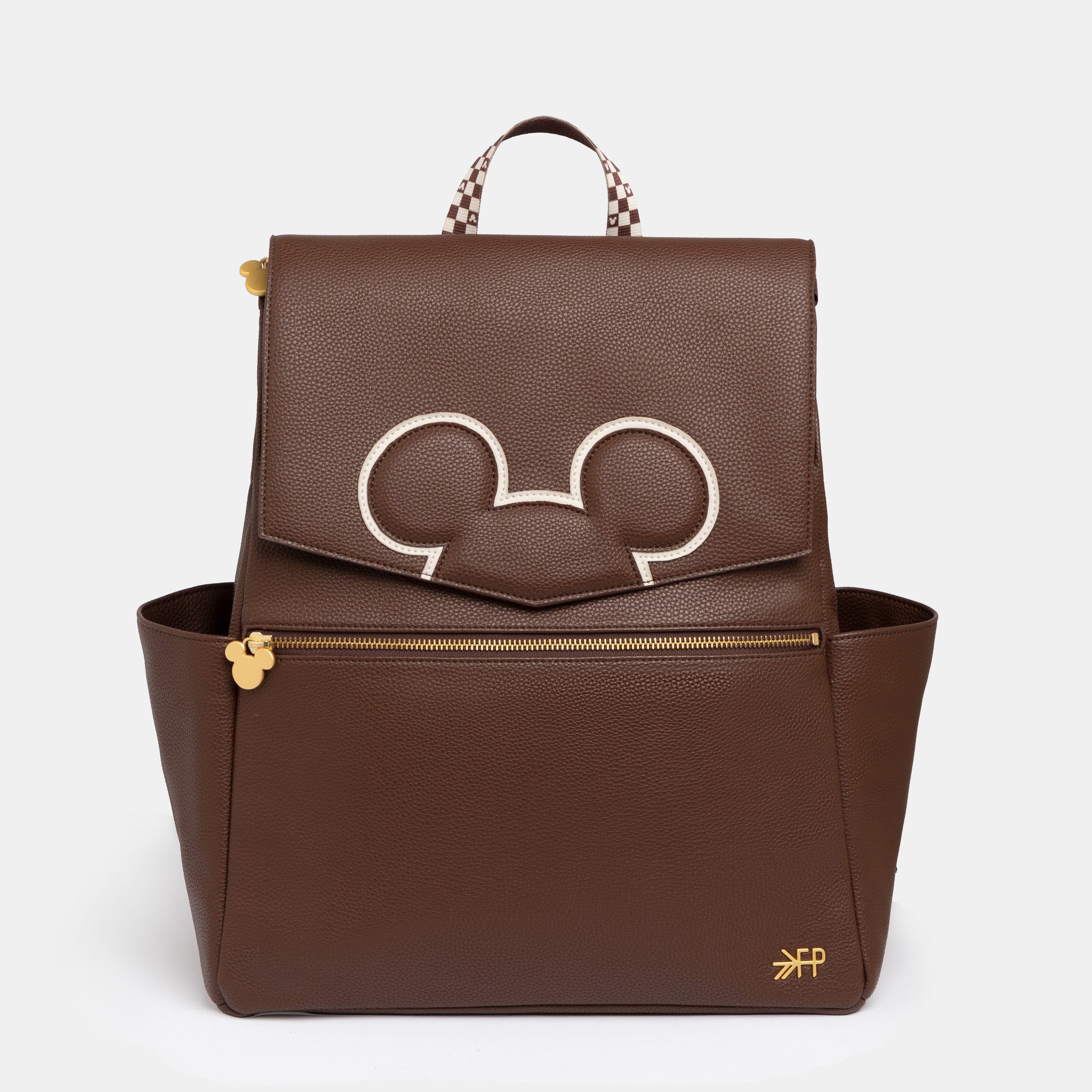 Disney Mocha Mickey Mouse Classic Diaper Bag II | Vegan Leather