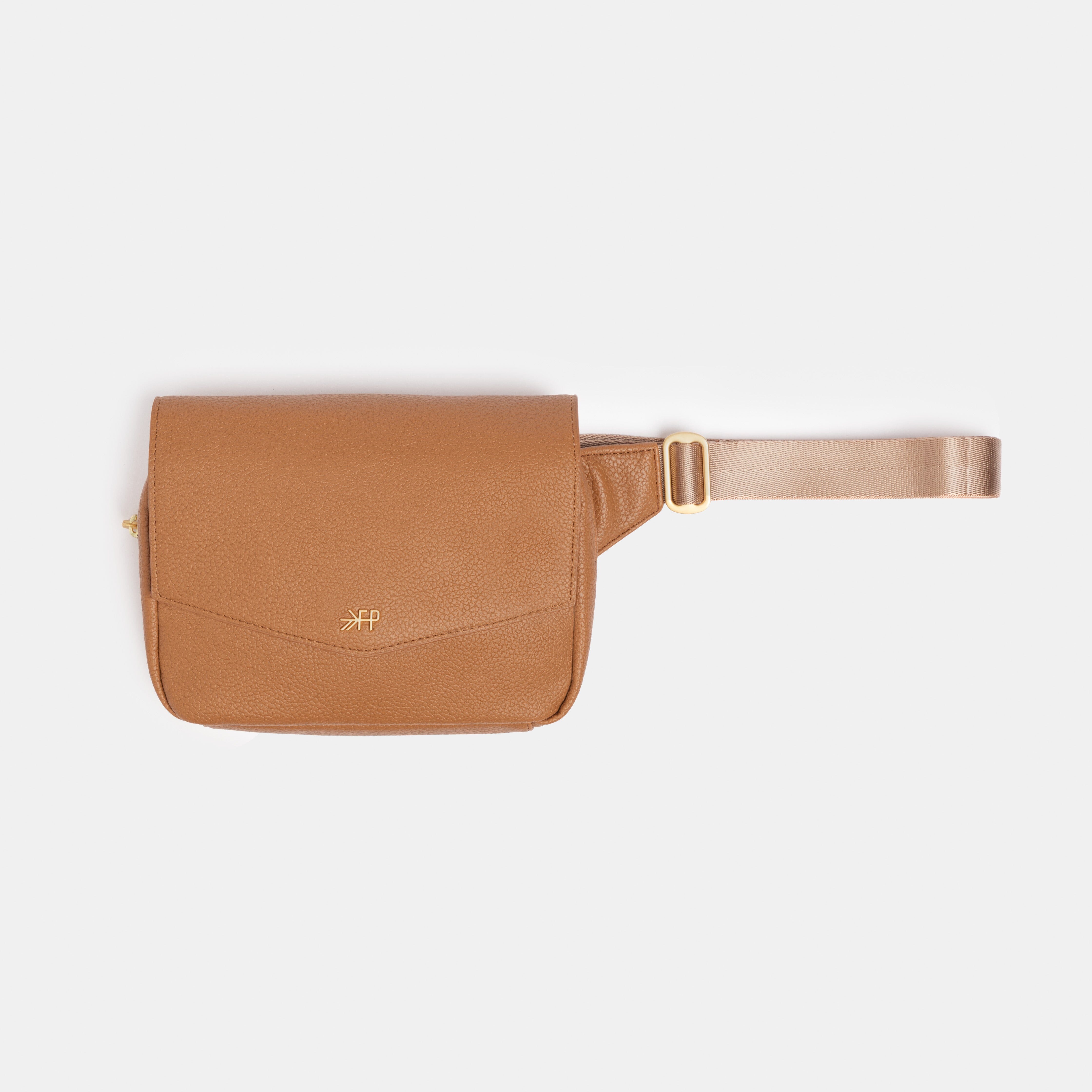 Cognac Classic Park Crossbody Bag | Vegan Leather Fanny Pack