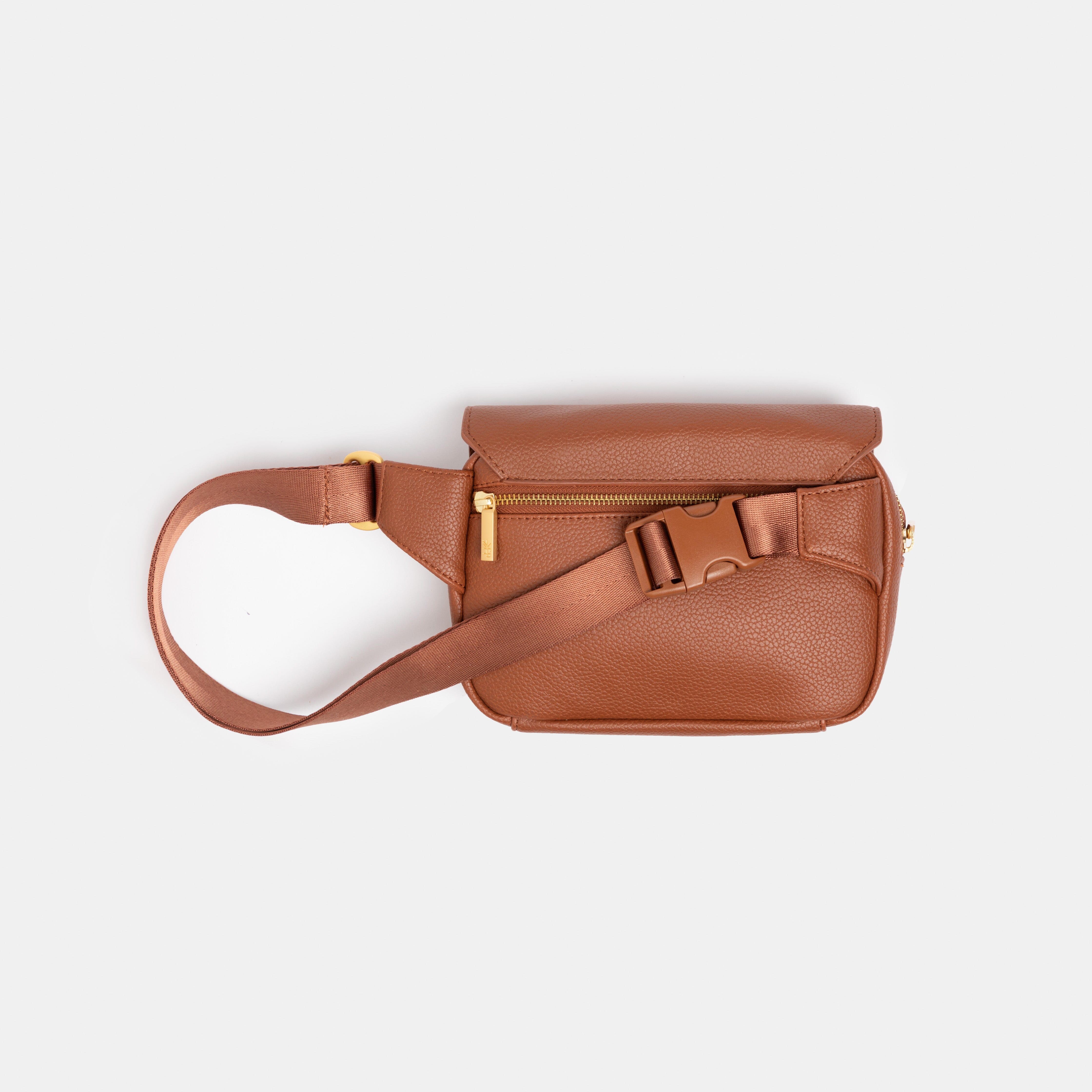 Cognac Classic Park Crossbody Bag | Vegan Leather Fanny Pack