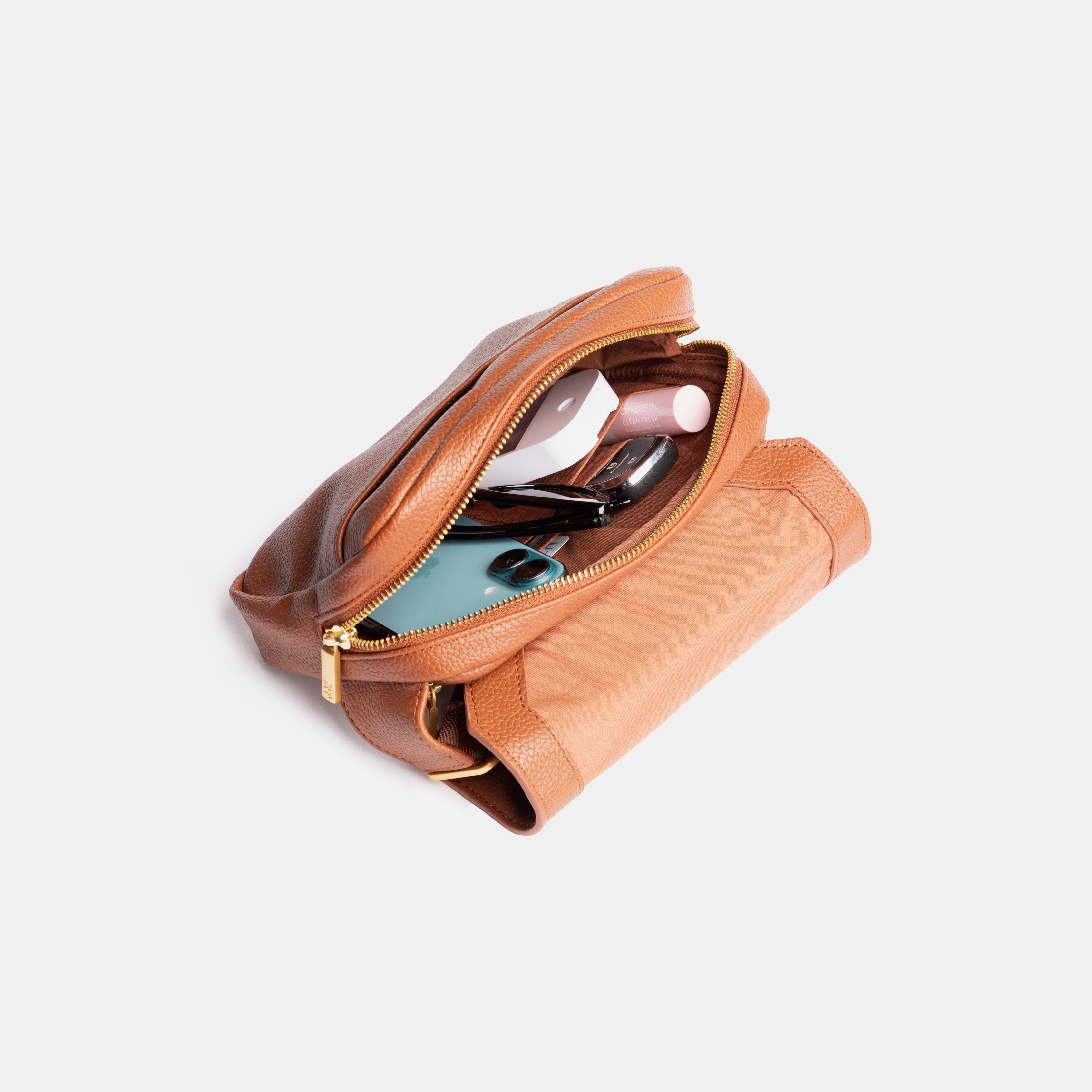 Cognac Classic Park Crossbody Bag | Vegan Leather Fanny Pack