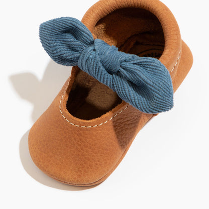 Corduroy Cowgirl Knotted Bow Baby Shoe Knotted Bow Mocc Soft Sole 