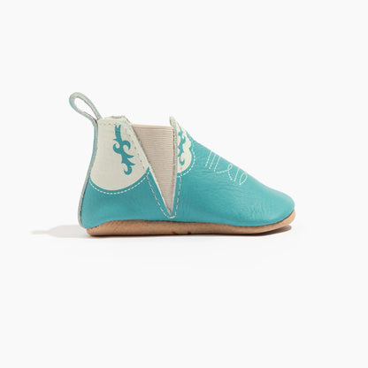 Turquoise Cowboy Chelsea Boot Baby Shoe Chelsea Boot Soft Sole 