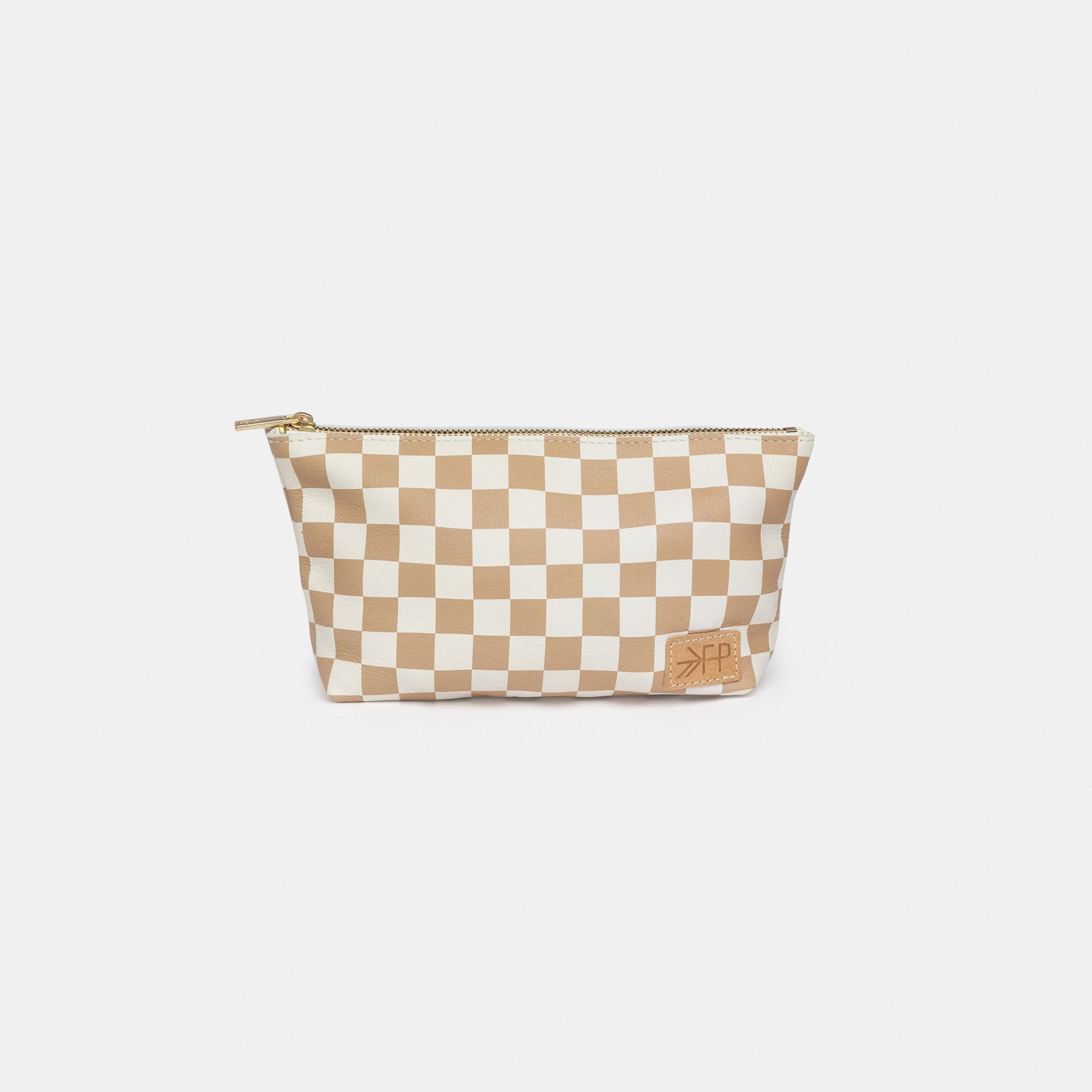 Tan Check Utility Pouch Utility Pouch In House Bag 