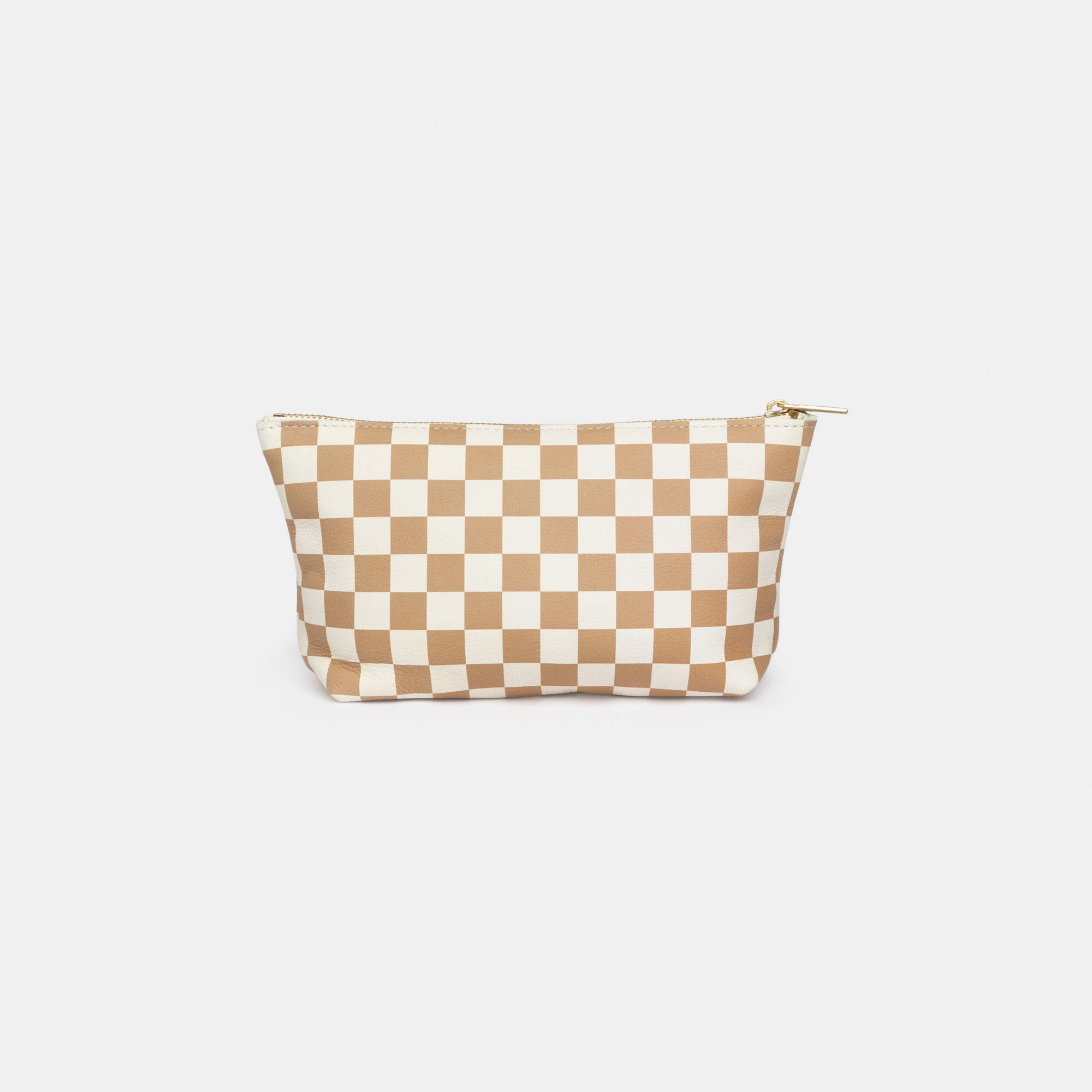 Tan Check Utility Pouch Utility Pouch In House Bag 
