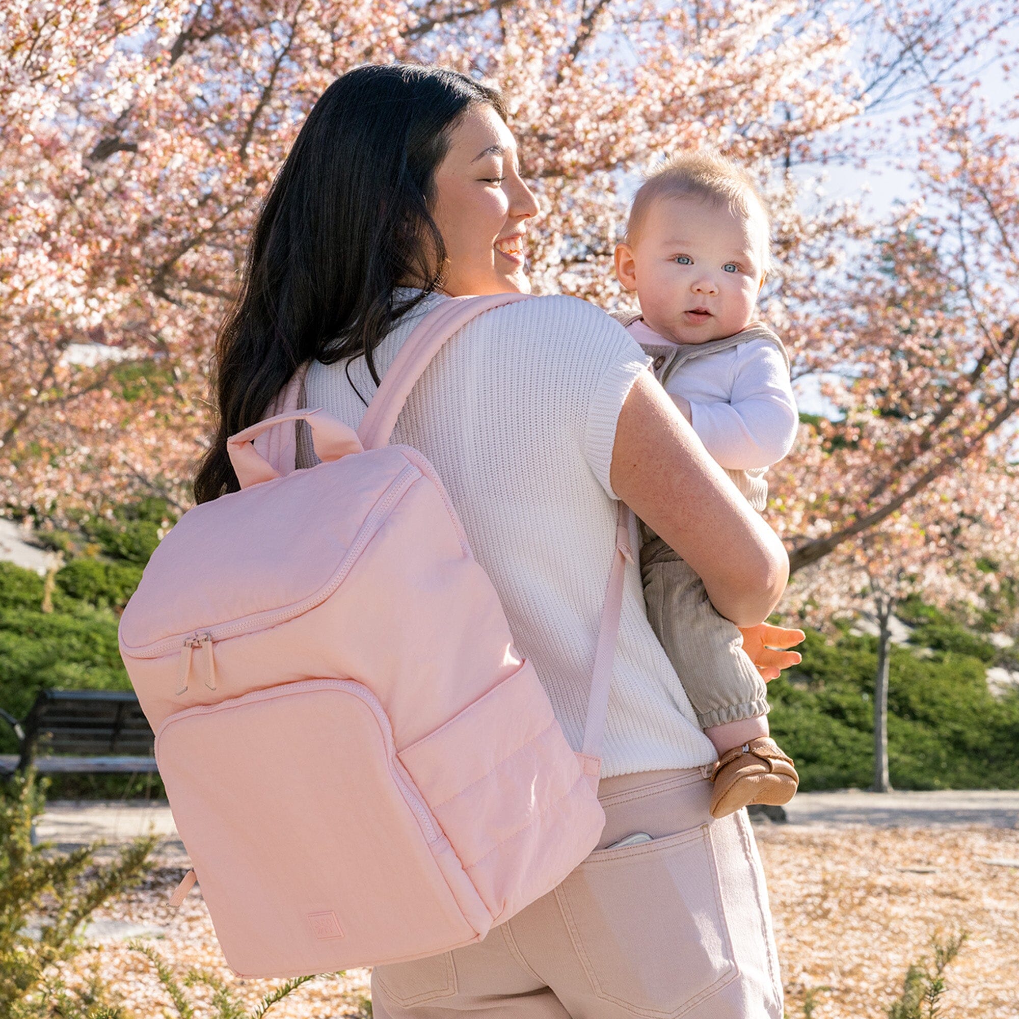 マルチラウンドバッグ　PINK Zurich Backpack | Diaper Bag Backpack – Freshly Picked