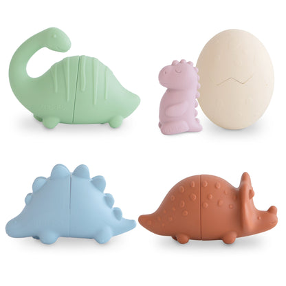 Dino Mold Free Bath Play Set - 4 Pack Bath Play set Mushie 