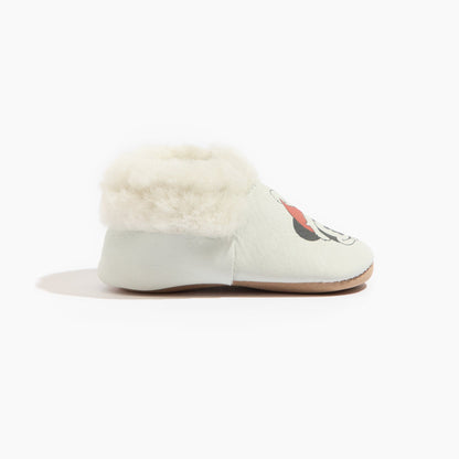 (Coming Soon) Disney Holiday Cheer Mickey Shearling Baby Shoe Shearling Mocc Soft Sole 