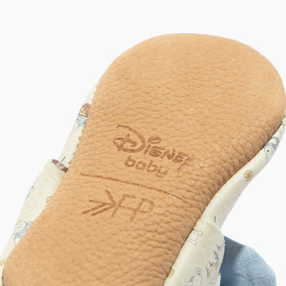 (Coming Soon) Disney Pooh Bear Linen Knotted Bow Baby Shoe Knotted Bow Mocc Soft Sole 