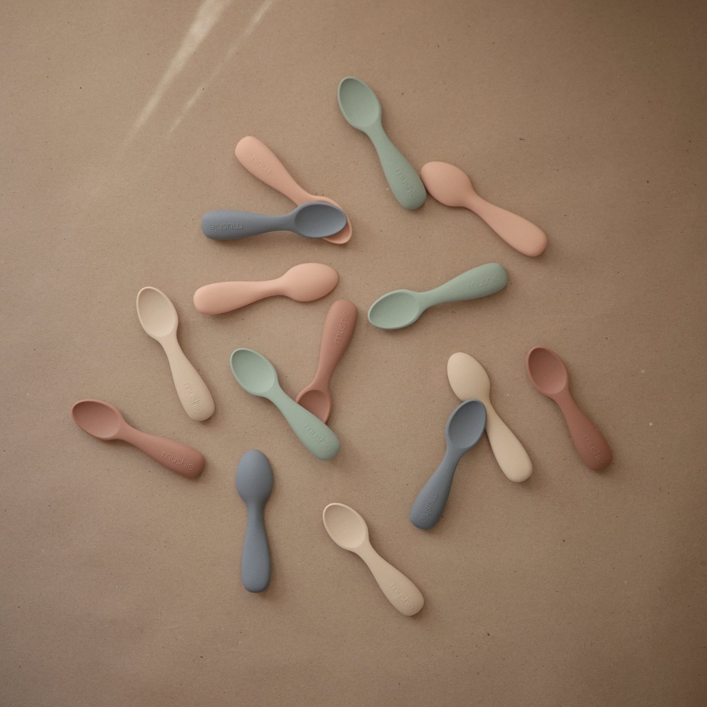 Silicone Toddler Starter Spoons 2-Pack silicone tableware Mushie 