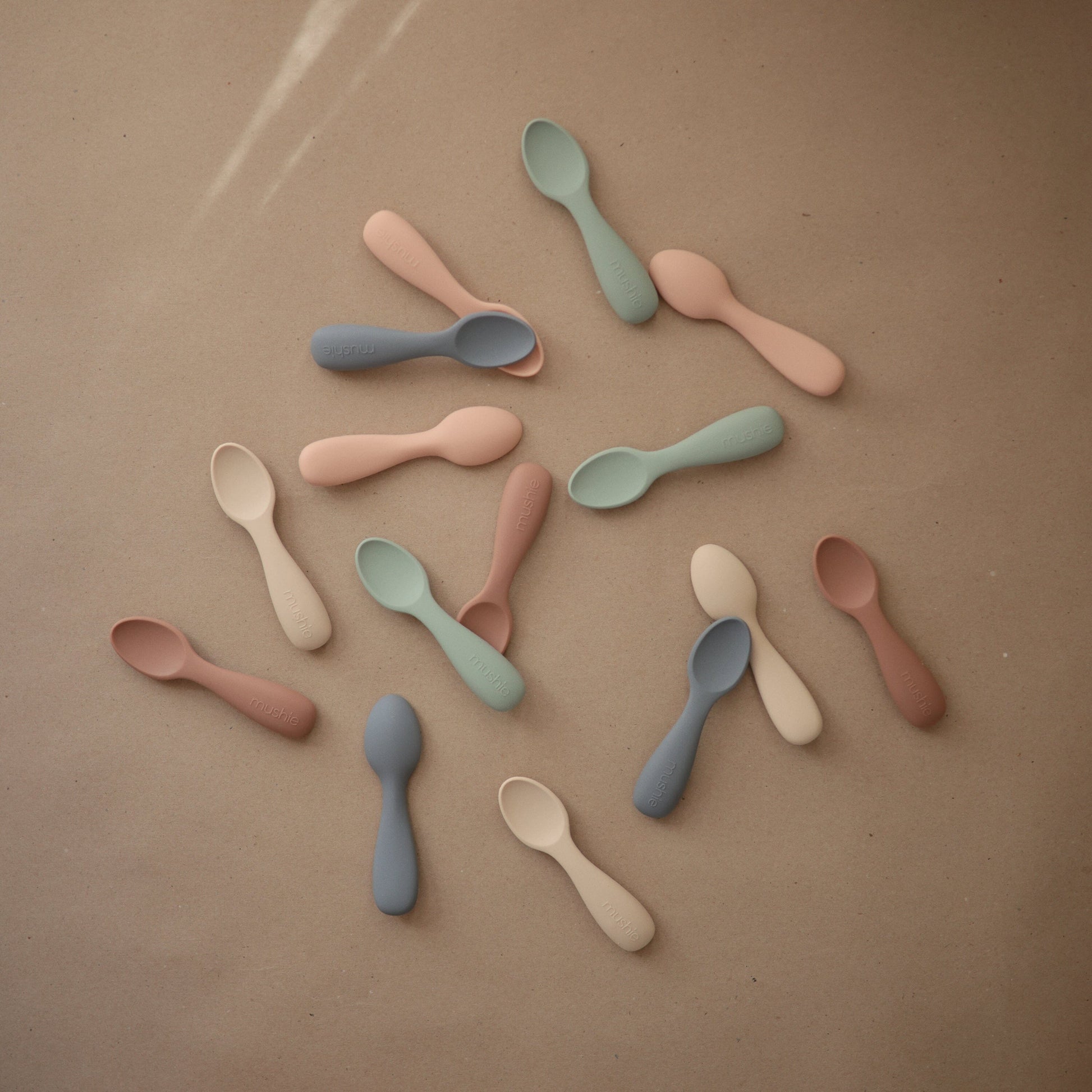 Silicone Toddler Starter Spoons 2-Pack silicone tableware Mushie 