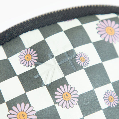 Flower Power Check Cosmetic Pouch Cosmetic Pouch In House Bag 