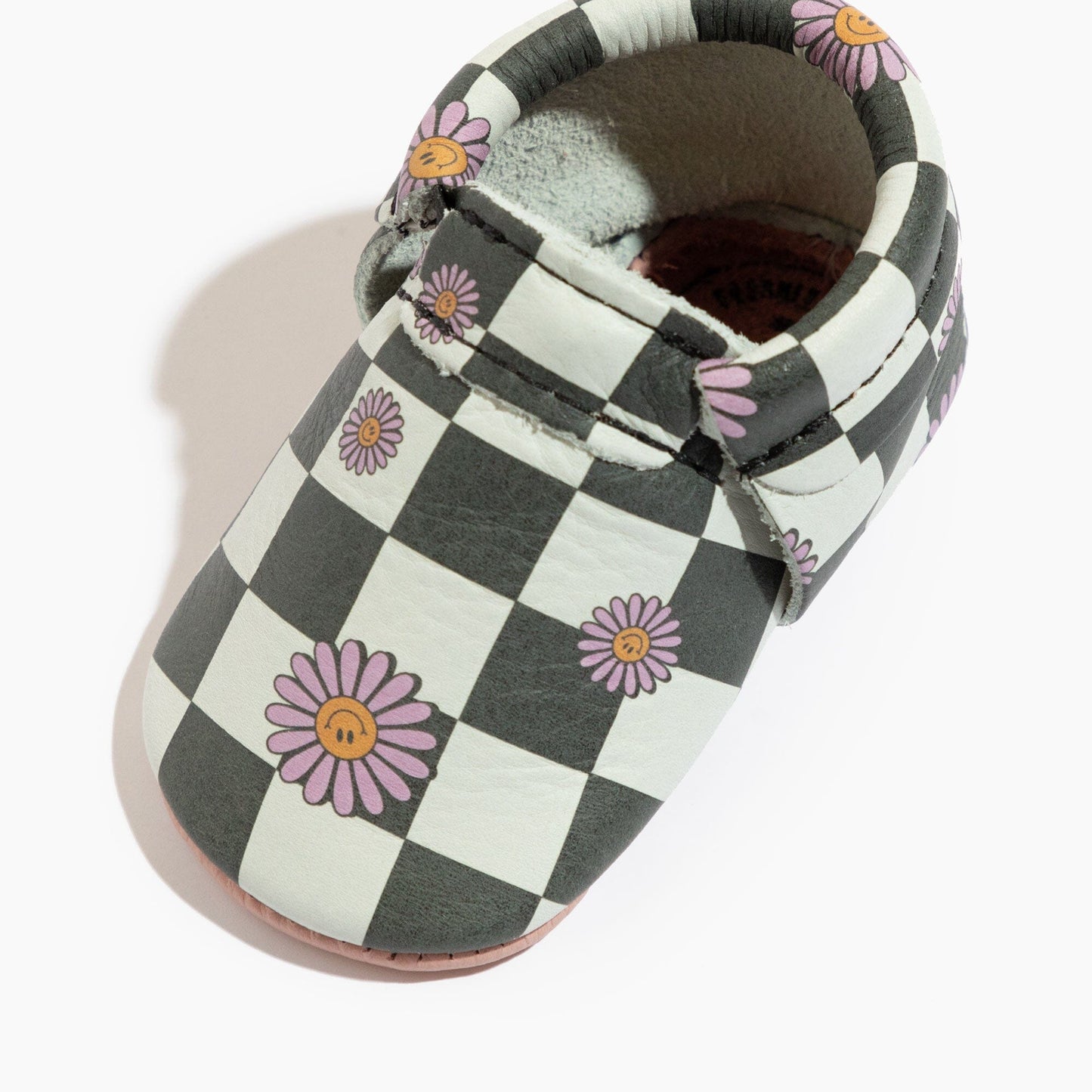 Flower Power Check City Baby Shoe City Mocc Soft Sole 