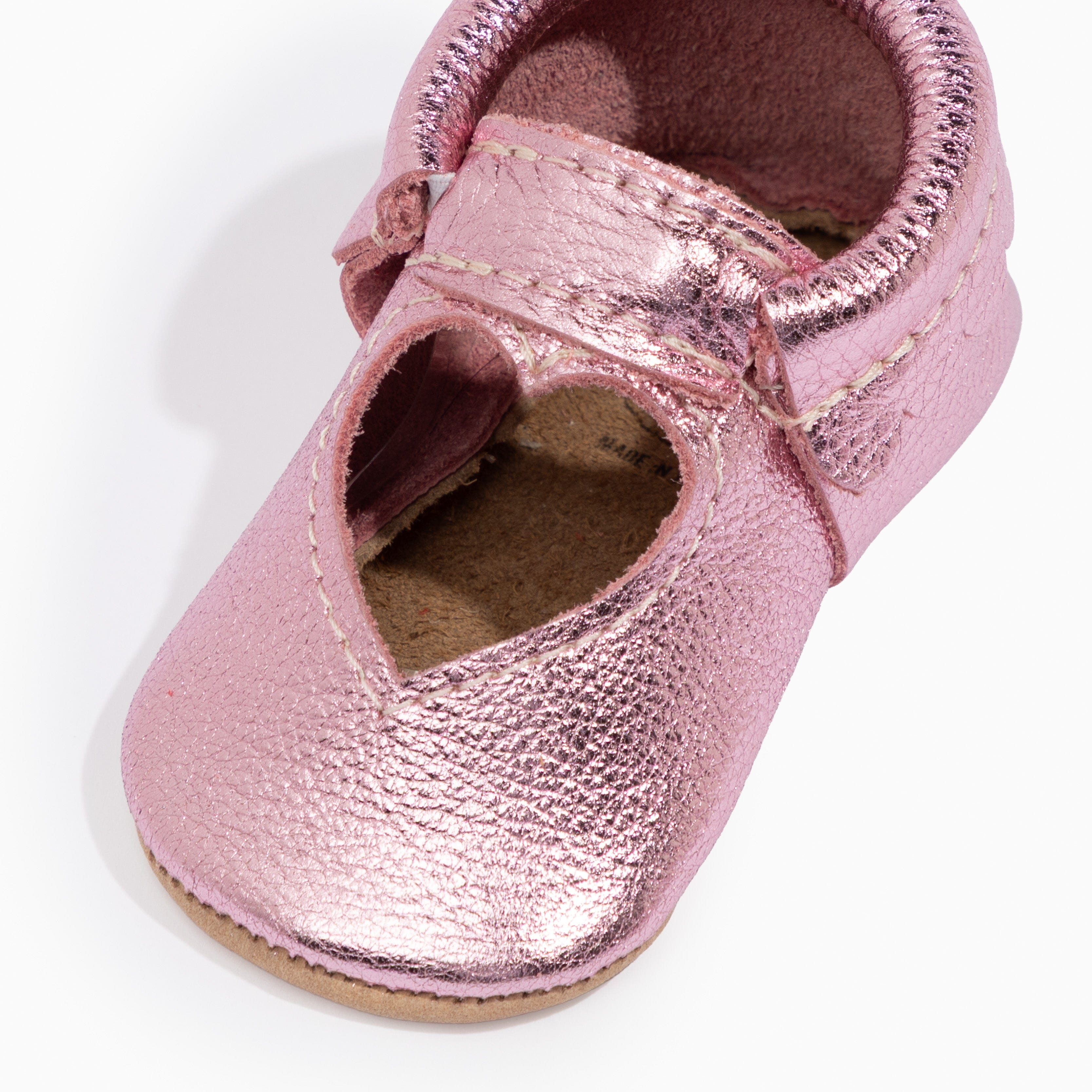 Frosted Rose Sweetheart Ballet Flat Baby Shoe Sweetheart Ballet Flat Soft Sole 