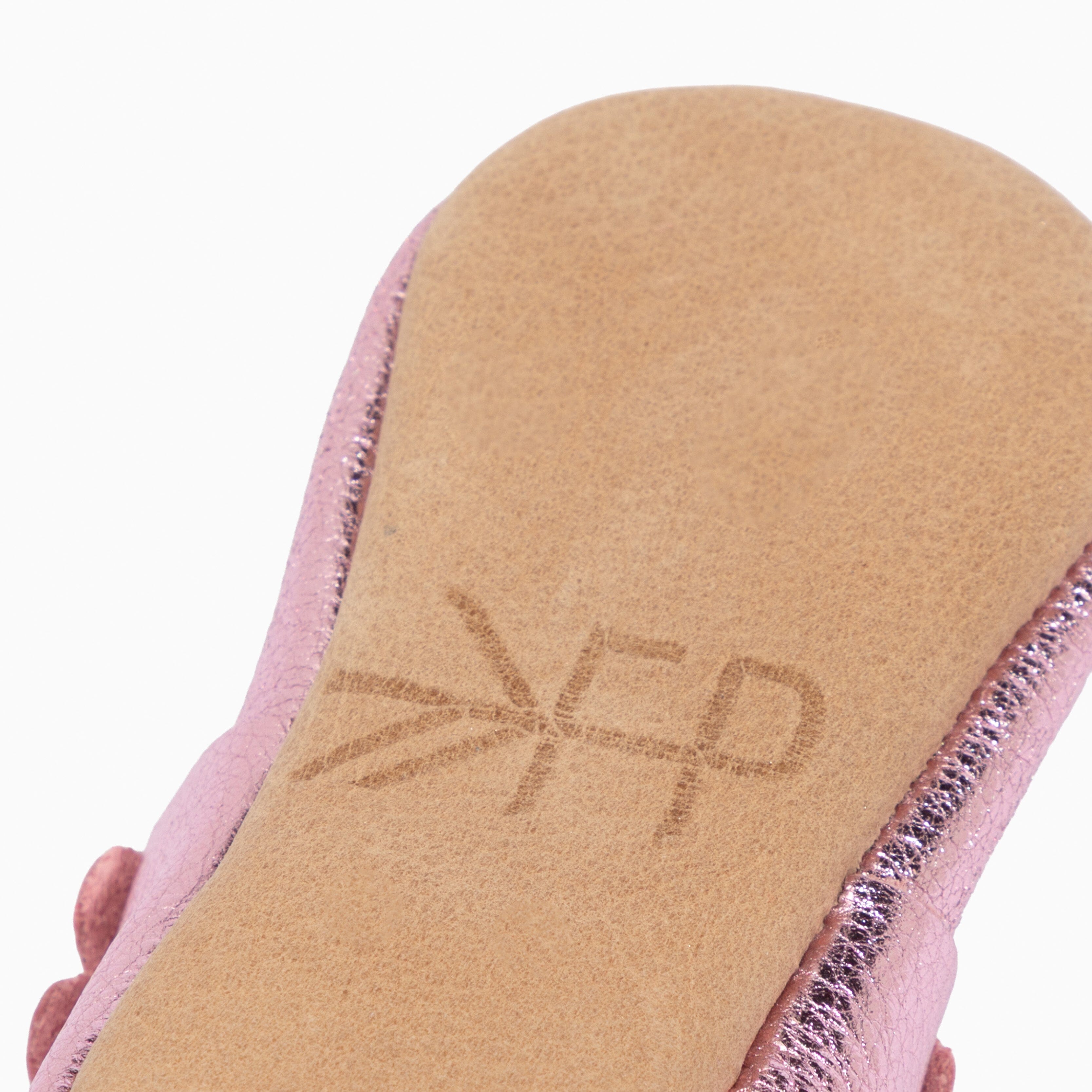 Frosted Rose Sweetheart Ballet Flat Baby Shoe Sweetheart Ballet Flat Soft Sole 