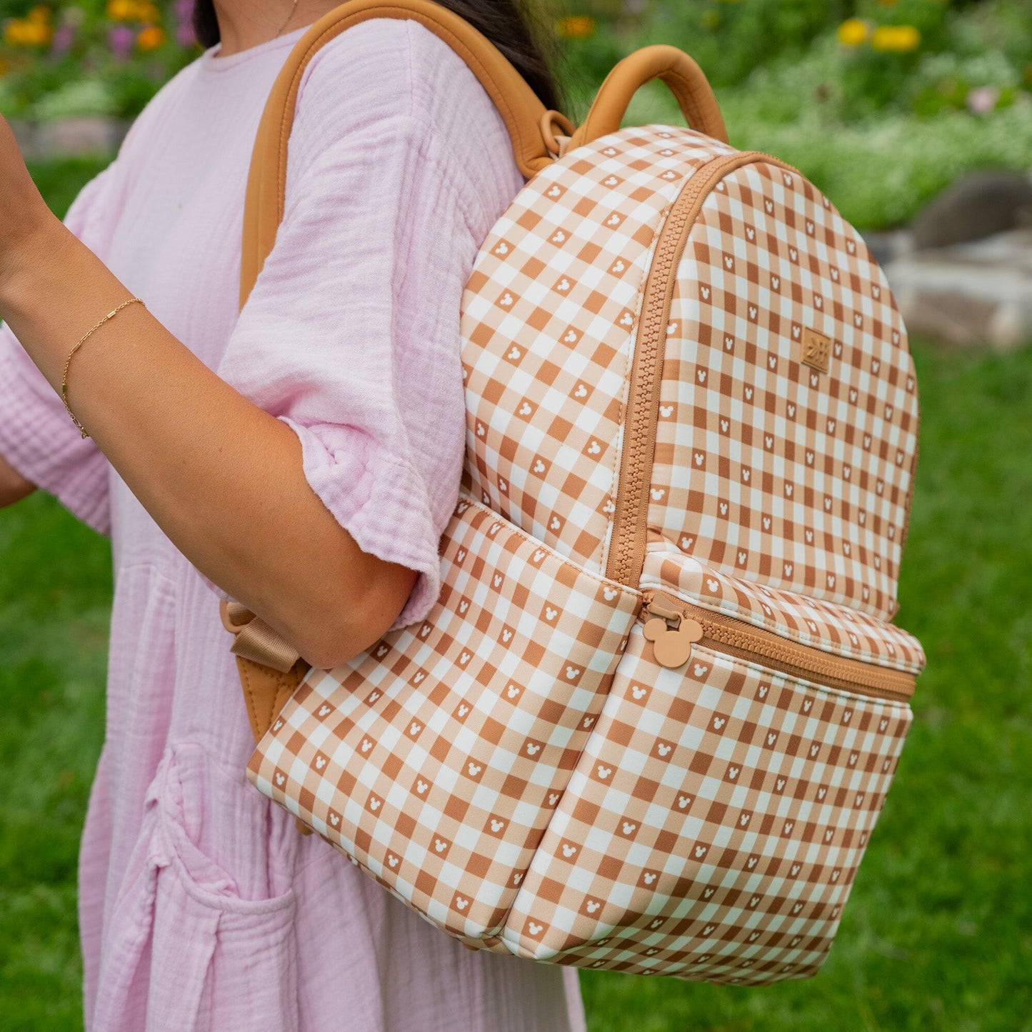Disney Gingham Mickey Mouse Seoul City Backpack Seoul City Backpack Diaper Bag 