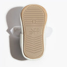 Ivory Swiss Dot Knotted Bow Baby Shoe Knotted Bow Mocc Soft Sole 