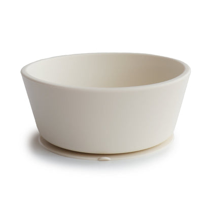 Silicone Suction Bowl silicone tableware Mushie Ivory 