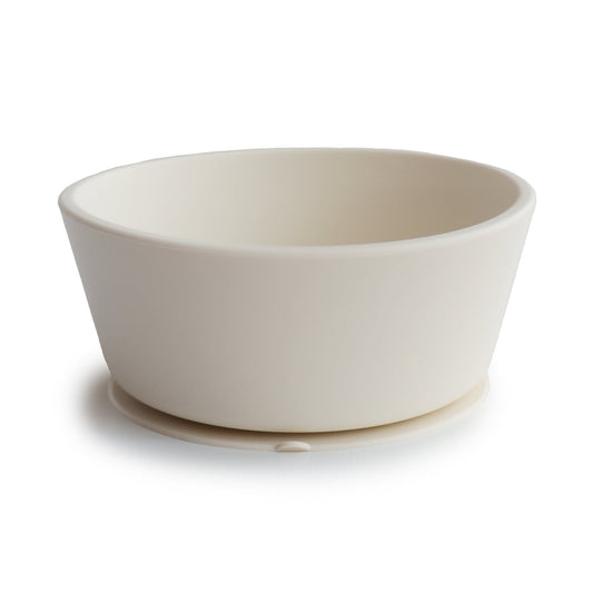 Silicone Suction Bowl silicone tableware Mushie Ivory 