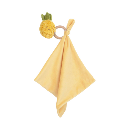 Pina Pineapple Wood Teether Security Blankie