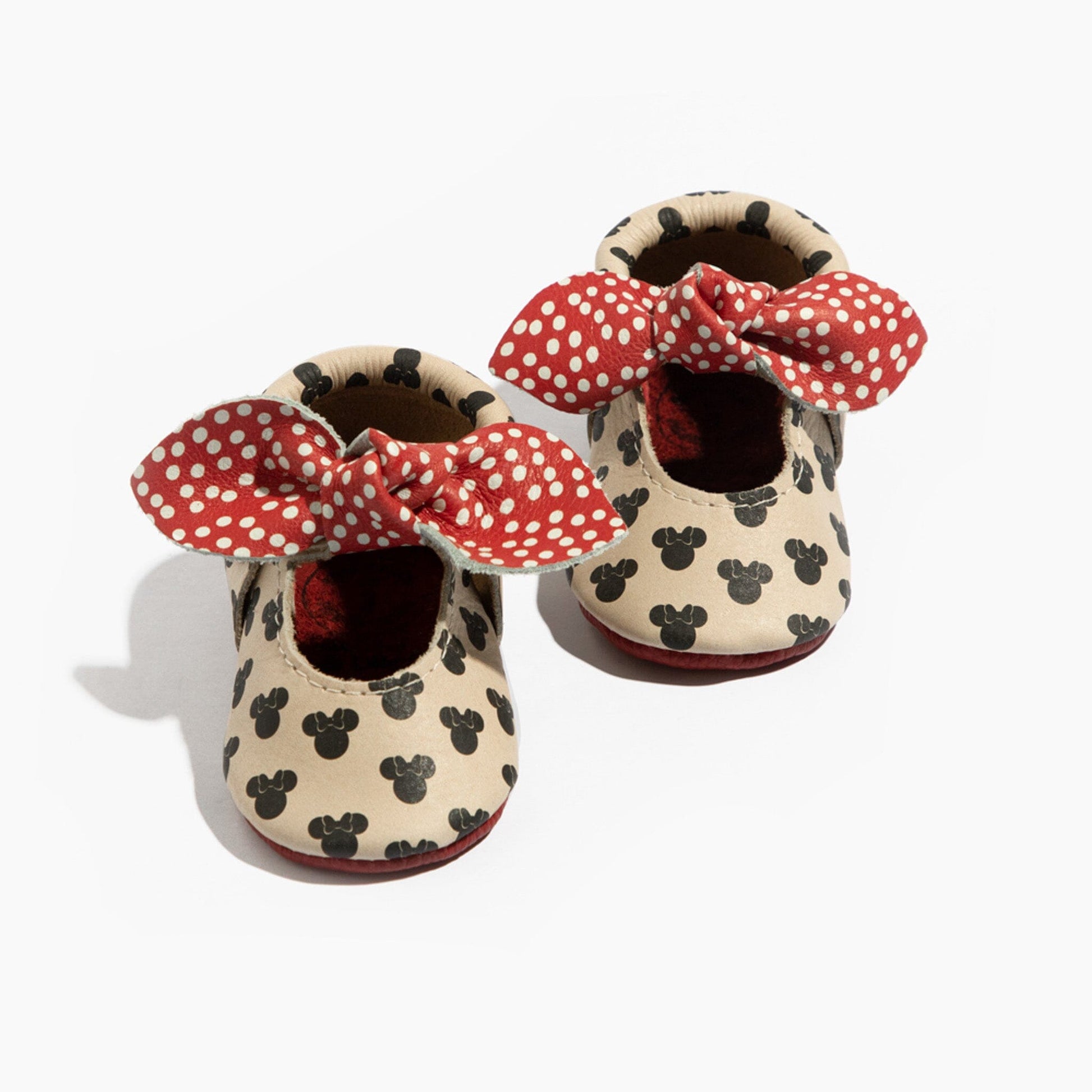 Minnie Dots Knotted Bow Baby Shoe Knotted Bow Mocc Soft Sole 