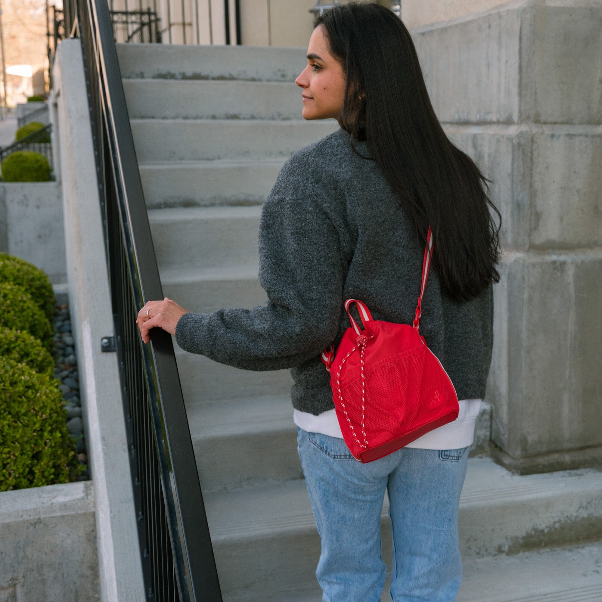 Cherry Motion Bucket Crossbody Motion Bucket Crossbody Bag Accessory 