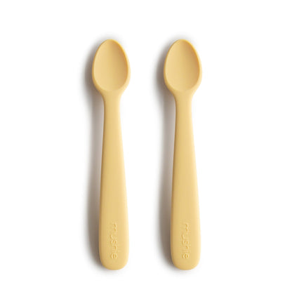 Silicone Feeding Spoons 2-Pack silicone tableware Mushie Daffodil 