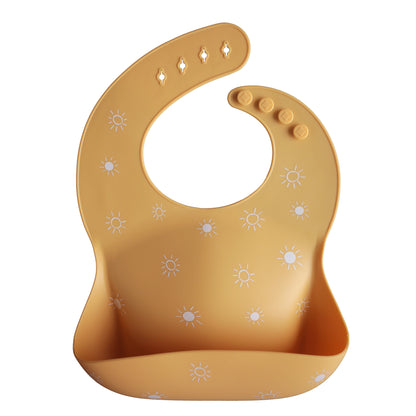 Silicone Baby Bib Silicone Bib Mushie Sun Orange 