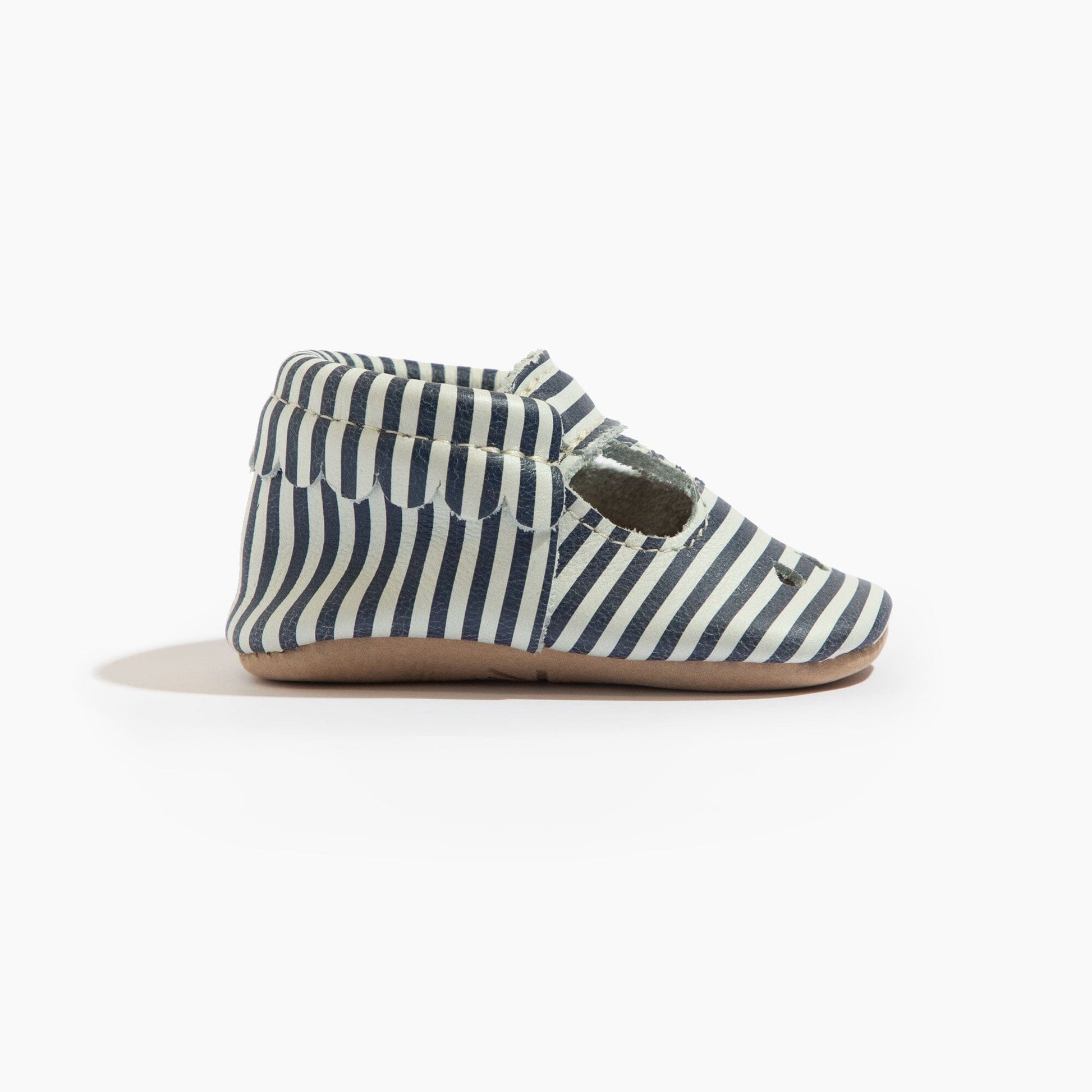 Navy and White Stripes Mary Jane Mary Jane Soft Sole 