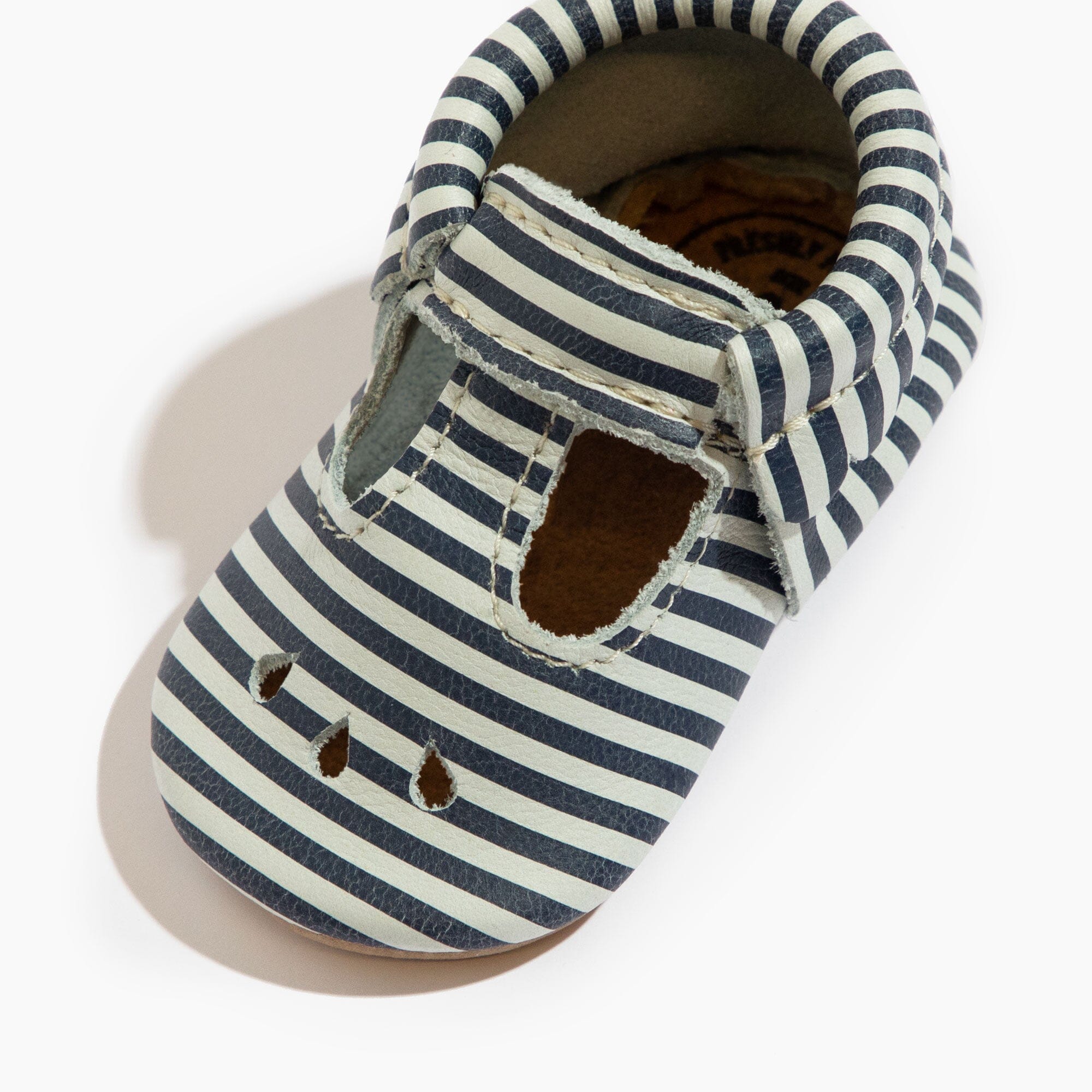 Navy and White Stripes Mary Jane Mary Jane Soft Sole 