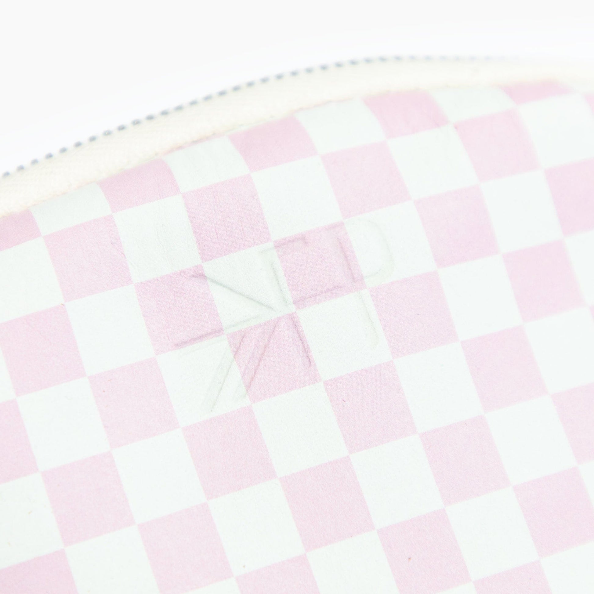 Petal Pink Check Cosmetic Pouch Cosmetic Pouch In House Bag 