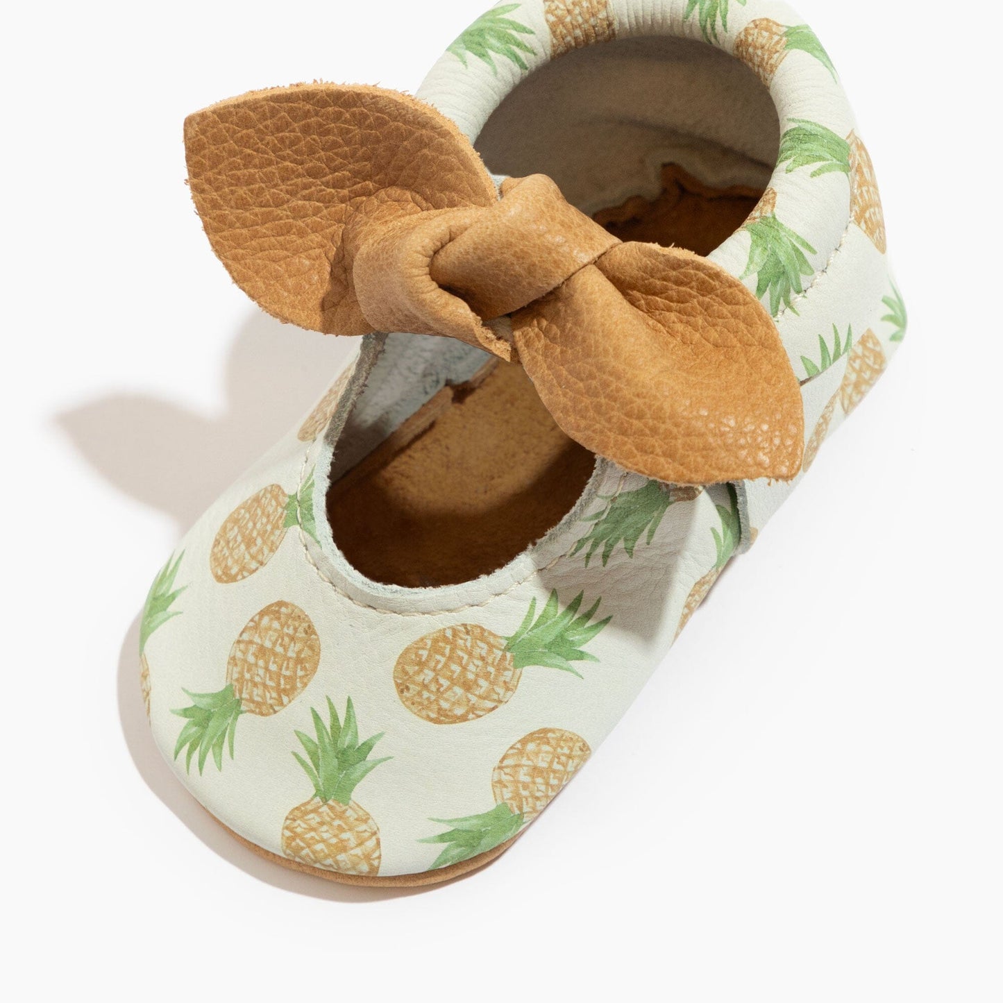 Pineapple Paradise Knotted Bow Mocc Knotted Bow Mocc Soft Sole 