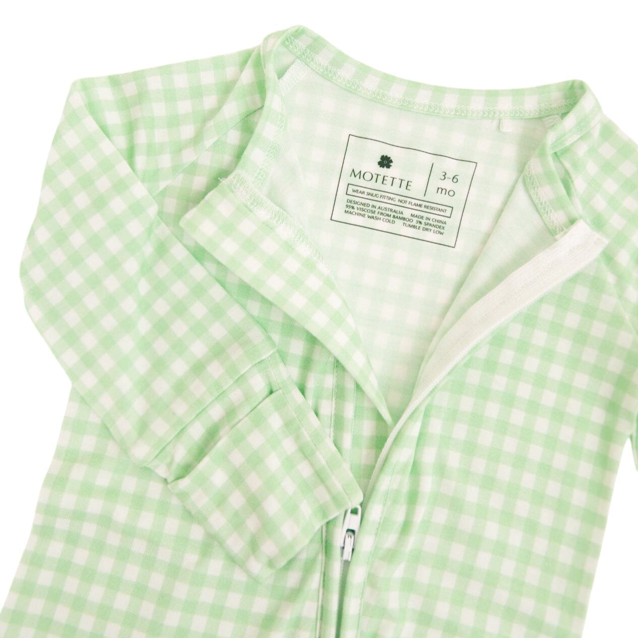 Pistachio Gingham Bamboo Sleeper Motette 