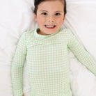 Pistachio Gingham Bamboo Toddler Pajama Set Motette 