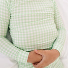 Pistachio Gingham Bamboo Toddler Pajama Set Motette 