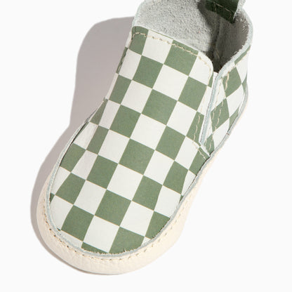 Sage Check Slip On Baby Shoe Slip On Soft Sole 