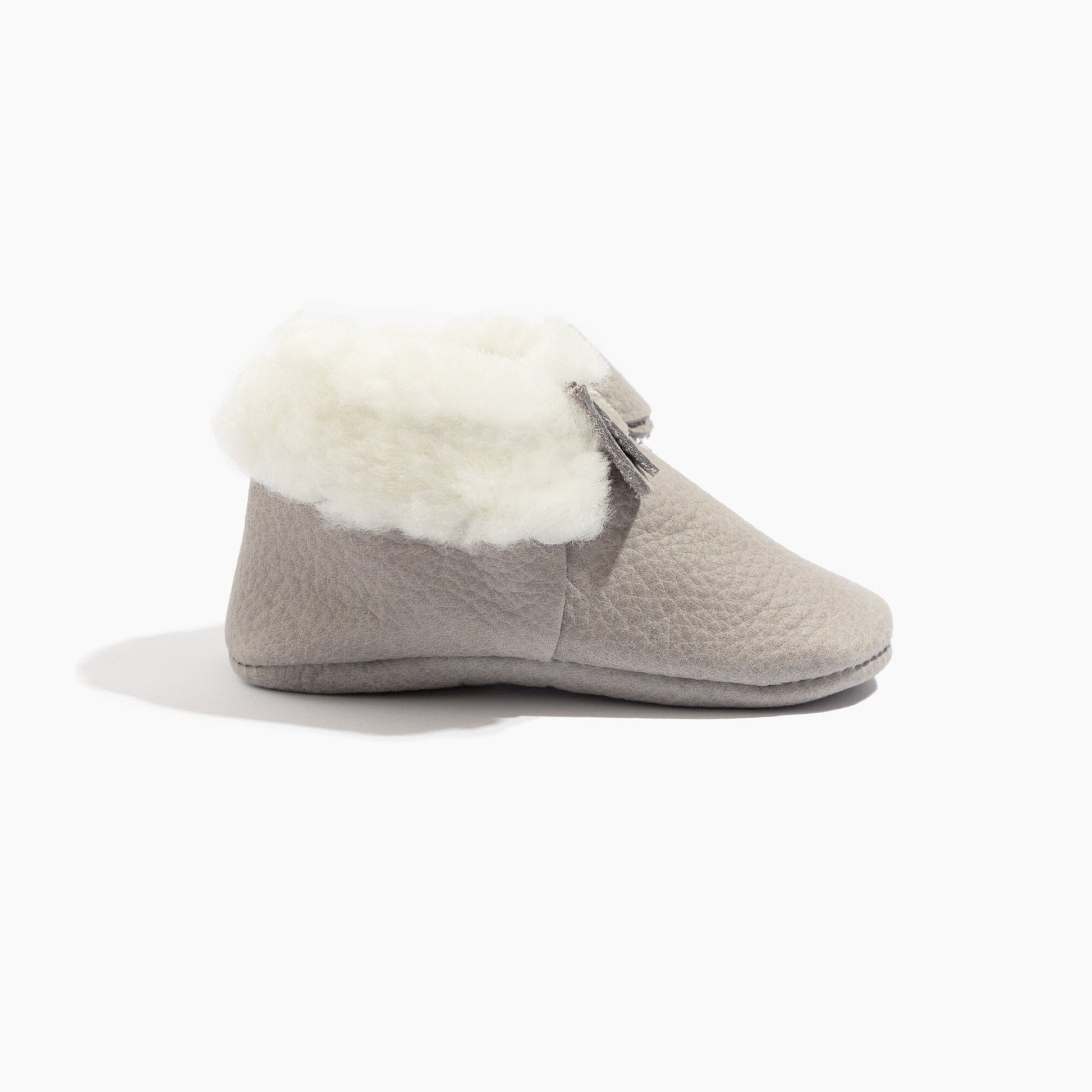 Salt Flats Shearling Bow Baby Shoe Shearling Bow Mocc Soft Sole 