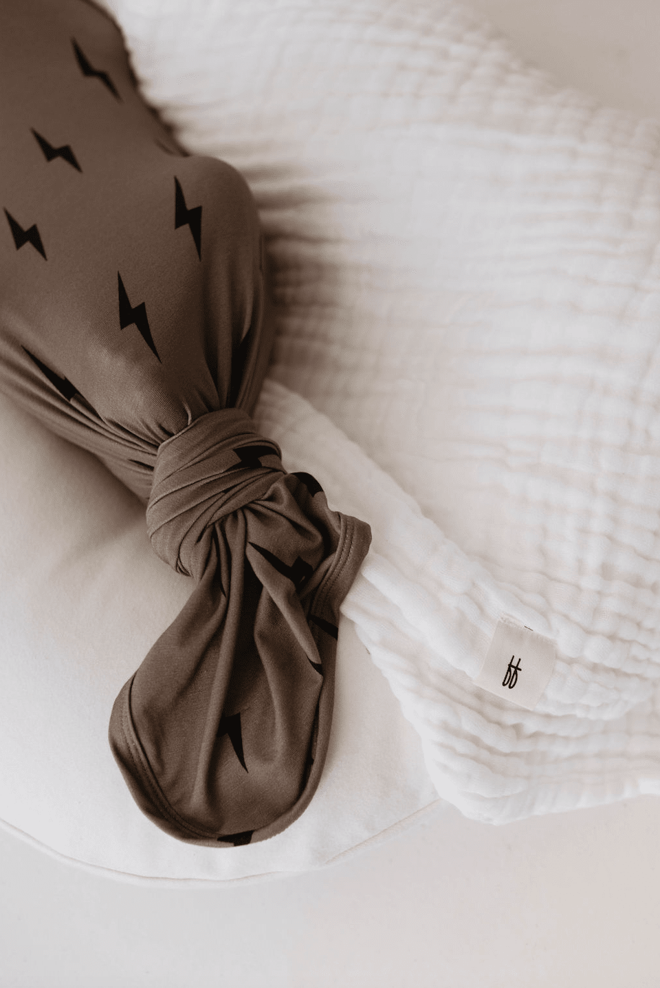 Bamboo Swaddle | Black & Brown Lightning Bolt forever french baby 