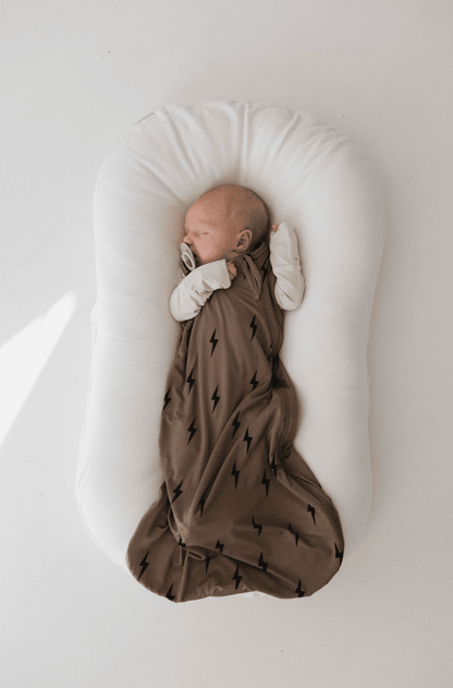 Bamboo Sleep Sack | Brown & Black Lightning Bolt forever french baby 0-6 Months 0.5 TOG 