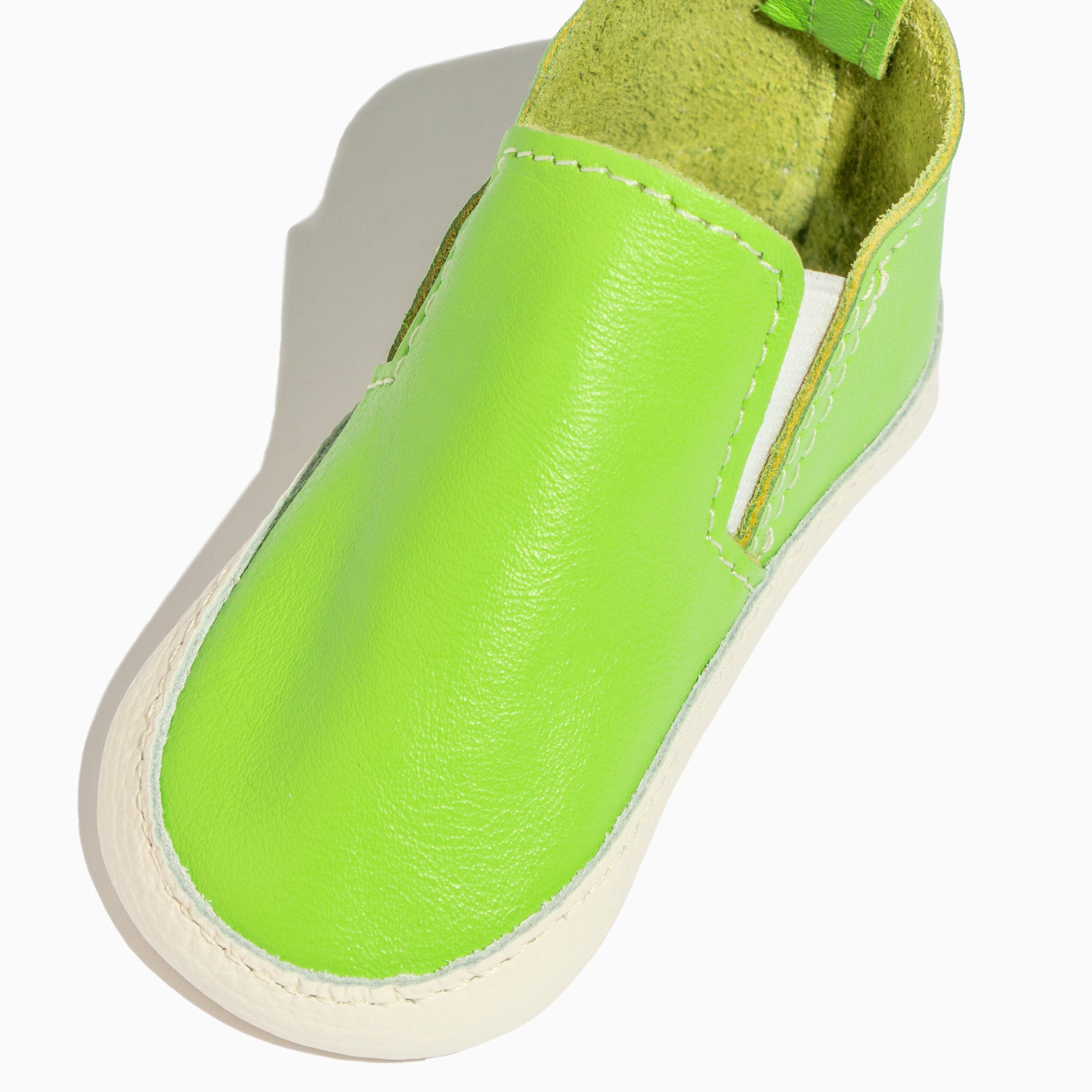 Lime Slip On Baby Shoe Slip On Soft Sole 