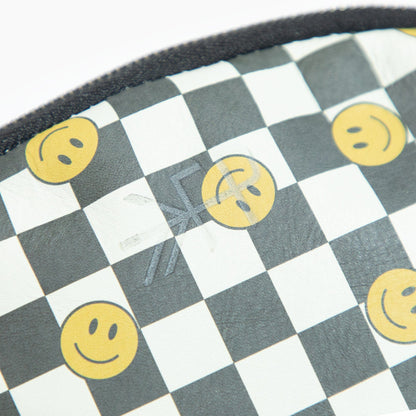 Smiley Check Cosmetic Pouch Cosmetic Pouch In House Bag 