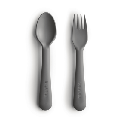 Dinnerware Fork and Spoon Set Dinnerware Mushie Smoke 