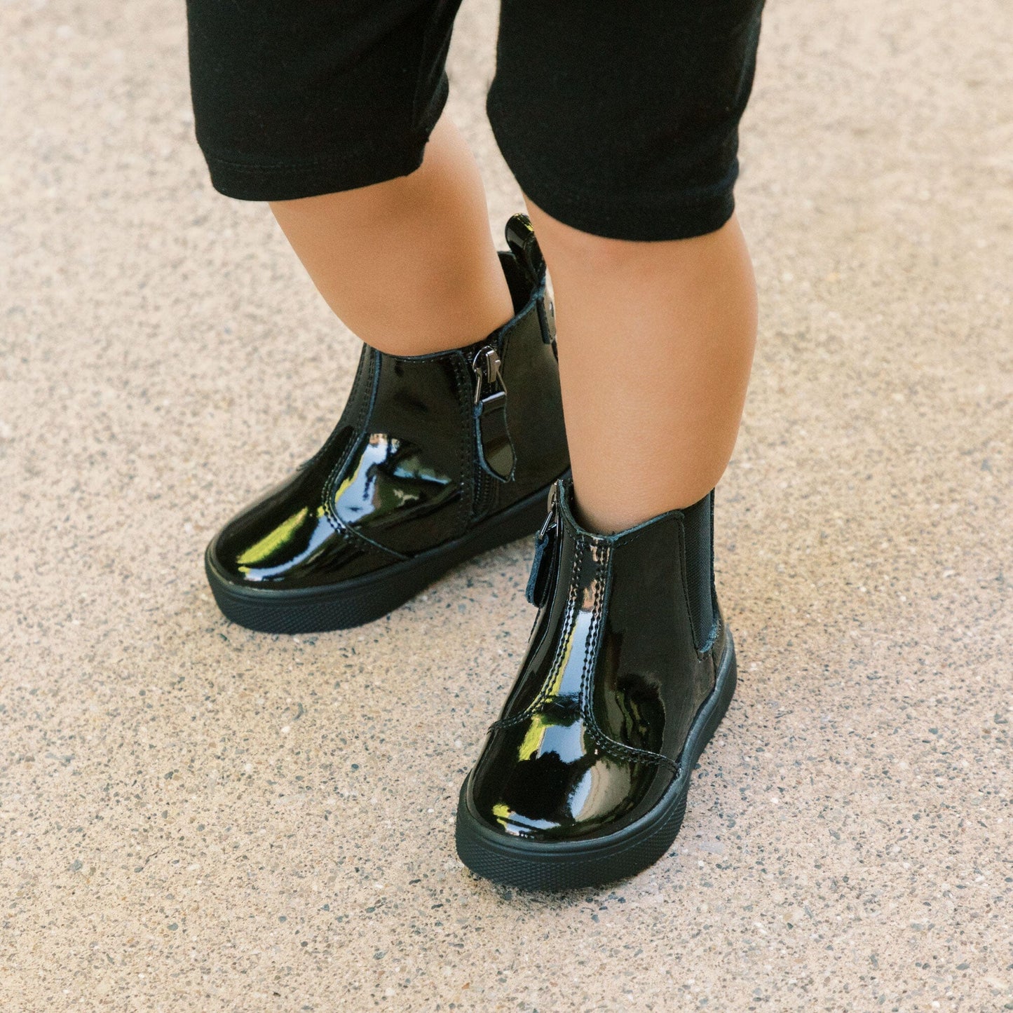 Black Patent Chelsea Boot II Sneaker Kids -Chelsea Boot Sneaker Kids Sneaker II 