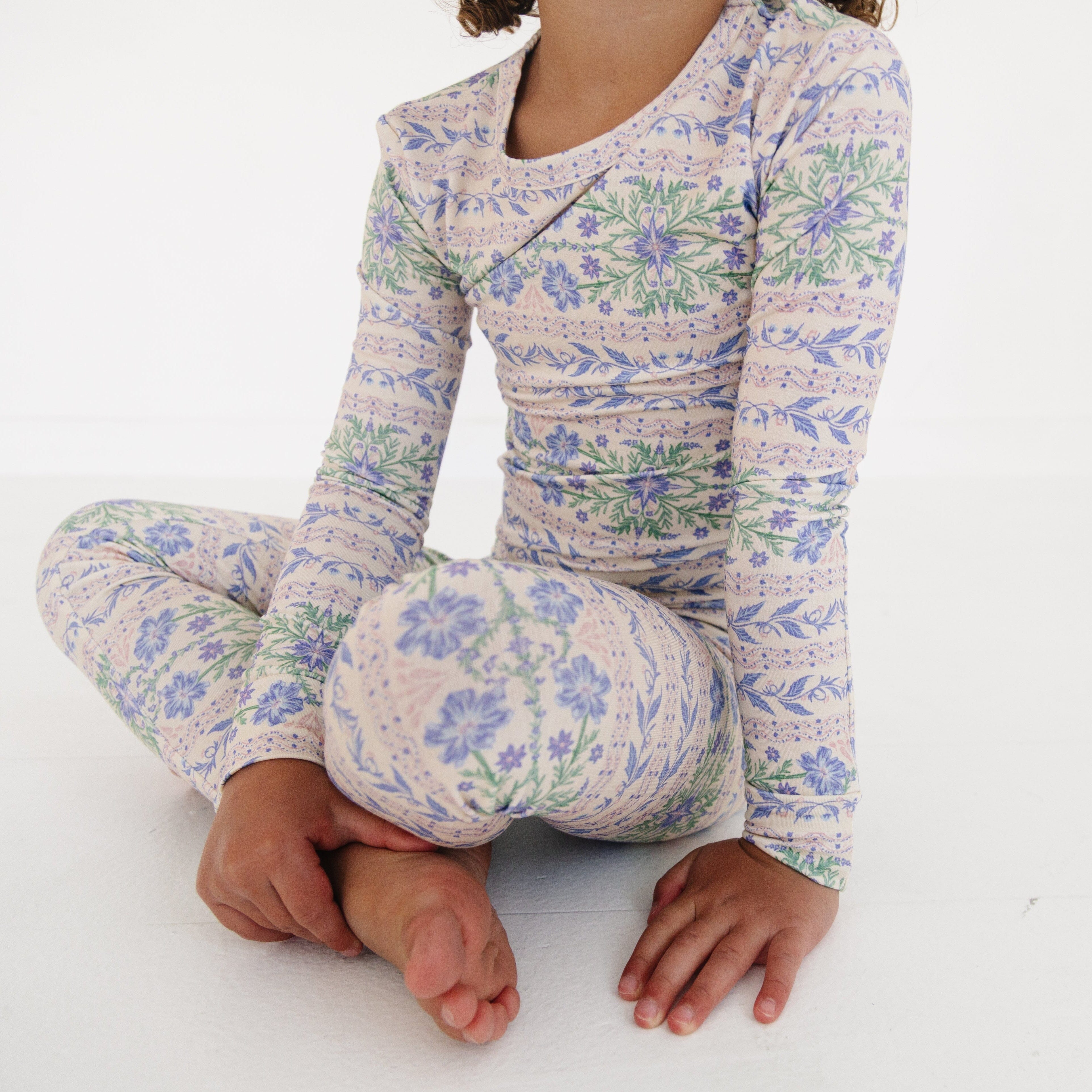 Spring Cascade Bamboo Toddler Pajama Set Motette 