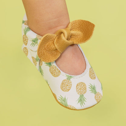 Pineapple Paradise Knotted Bow Mocc Knotted Bow Mocc Soft Sole 
