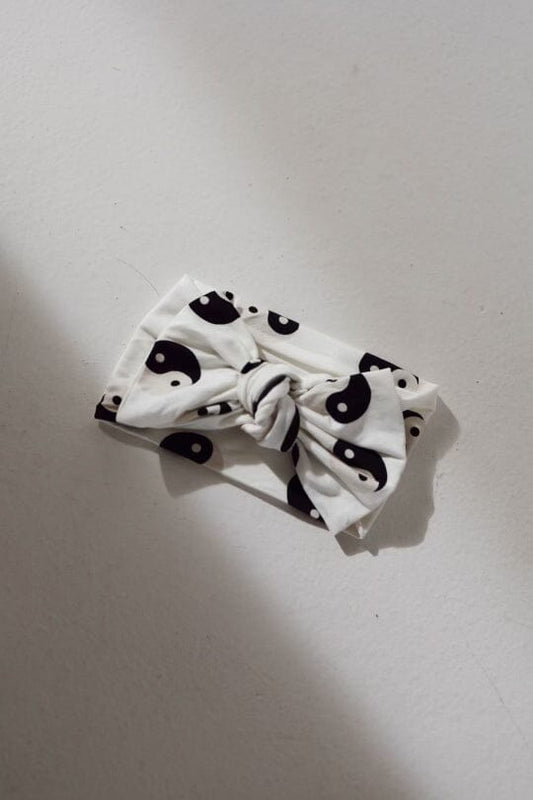 Bamboo Head Wrap | Black & White Yin Yang Accessories forever french baby 